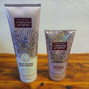 Bath & Body Works A Thousand Wishes Body Scrub & Moisturizing Body Wash
